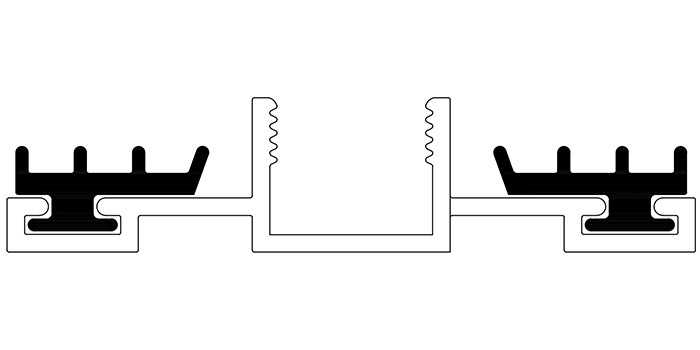 ملامح أسفل الألومنيوم + TPR